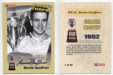 2020 SC2020 Bernie Geoffrion calder trophy winners gold /50 printed autograph