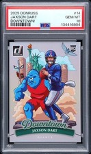 JAXSON DART 2025 DONRUSS ROOKIE DOWNTOWN CASE HIT #14 PSA 10 GEMT MINT