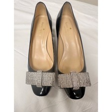 Kate Spade Black Patent Leather Bow Pump size 6 y2k