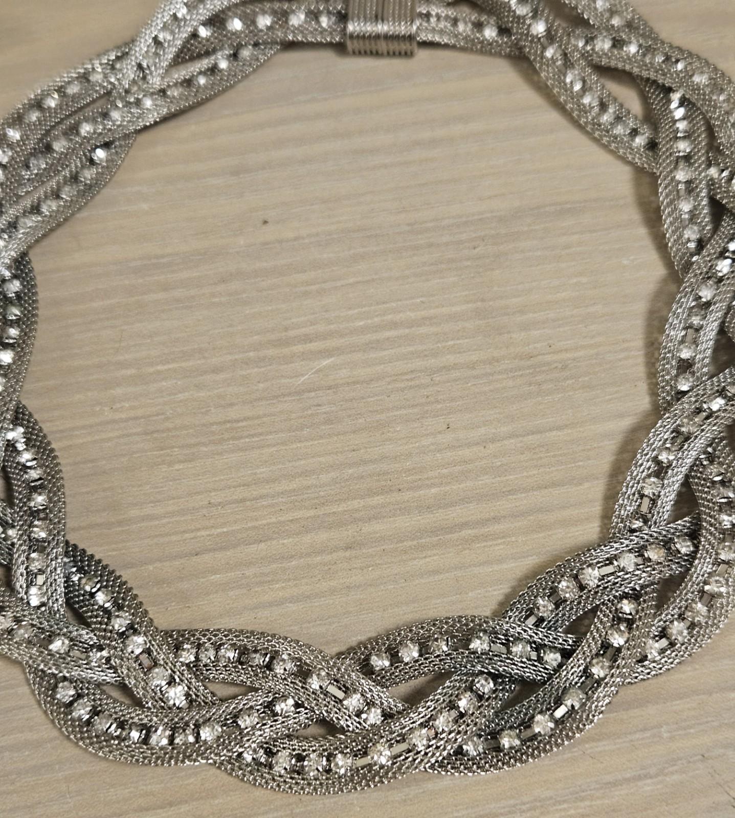 Stella & Ruby Silver Braid Mesh Rhinestones Magne… - image 8