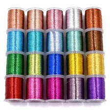 20PCS Metallic Yarn Thread for Steelhead or Body of Nymph Fly Tying Materials...