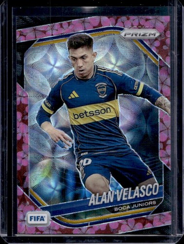 2025-26 Panini Prizm FIFA Alan Velasco Choice Plum Blossom Prizm #/8 Boca
