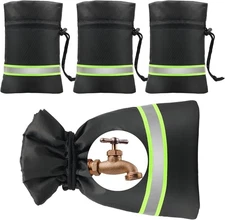 Outdoor Faucet Covers for Winter Freeze 4 Pack - 9 H x 5.9 W, Black 