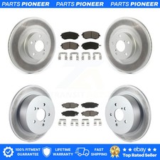 Front Rear Coated Disc Brake Rotor And Ceramic Pad Kit For Subaru Outback Legacy