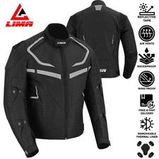 Mens Motorcycle Waterproof Cordura Textile Jacket Motorbike CE2 Approved Armours