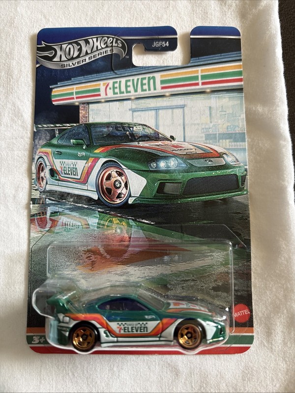 Mattel 7-11 Toyota Supra Hot Wheels Silver Series. New In Package Rare