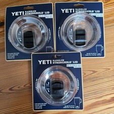 BRAND NEW Yeti Rambler Lids 30 Oz Stronghold Travel Mug Set Of 3 Lids Only Clear