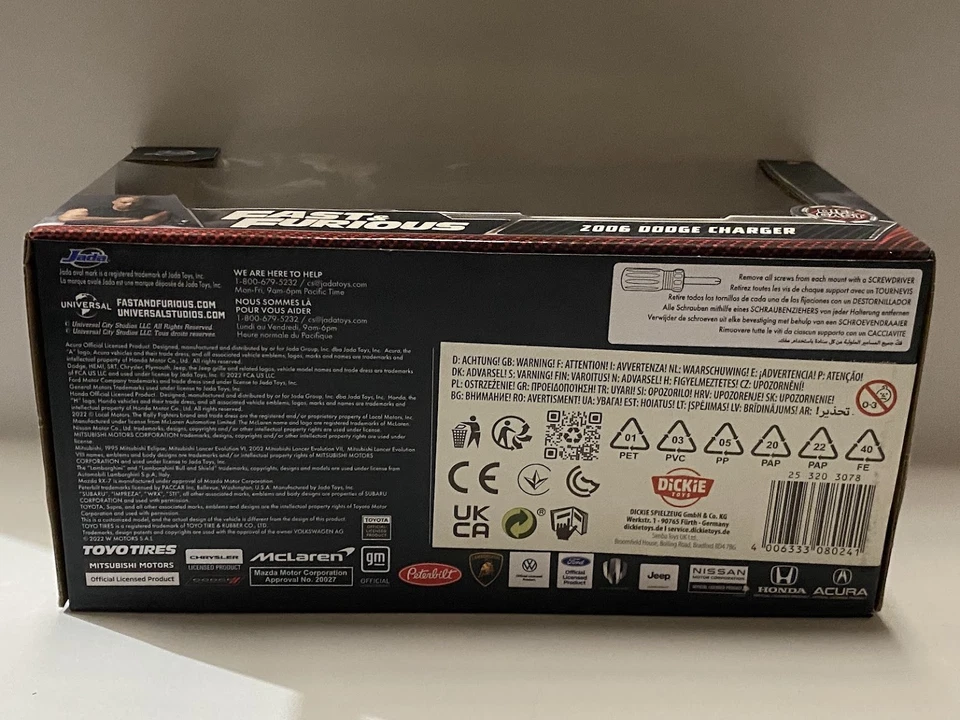 1:24 Fast & Furious Dodge Charger 2006 Jada Toys diecast coche metal - Imagen 3 de 3