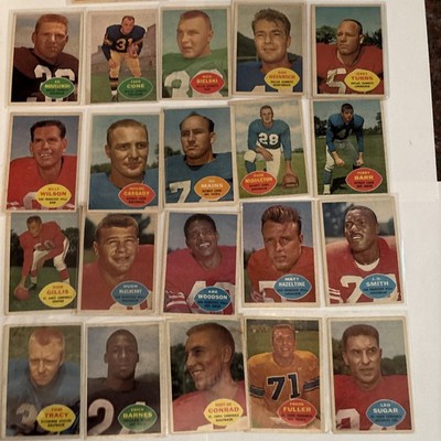 1960 Topps Football Cards Lot Of 48