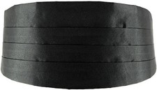 Men'S Formal Satin Adjustable Cummerbund Black Men Cummerbunds for Tuxedo