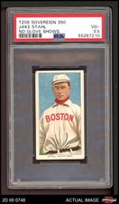 1909 T206 Sovereign Jake Stahl No Glove Showing Red Sox VARIATION PSA 3.5 - VG+