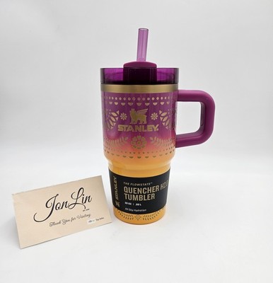 Stanley 20oz Dia De Los Muertos Sunrise Catrina Pink Tumbler Limited Edition New