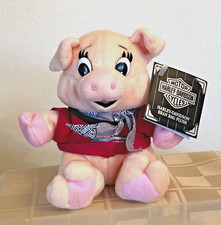 1997 HARLEY DAVIDSON RACER THE HOG STUFFED BEAN BAG PLUSH PIG 5" TOY