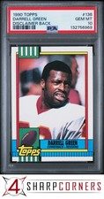 1990 TOPPS #136 DARRELL GREEN HOF DISCLAIMER BACK POP 2 PSA 10