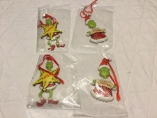 Lot of 4 GRINCH Resin Christmas Ornaments New