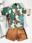 Vintage GI Joe Mike Powers  Atomic Man Camouflage Shirt Brown Shorts