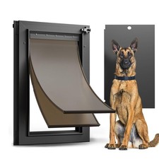 All Aluminum Dog Door for Exterior Door, Large Doggy Door, Heavy Duty Pet Doo...