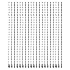 Ball Bead Chains, 5.9 Inch, Gray  60 Pcs , Dog Tag Chain Keychain