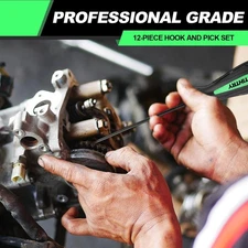 12-Piece Pick and Hook Tools Set, Pick Tool Set Car Auto Oil Seal/O-Ring Seal...