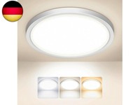 Treses Deckenlampe LED Deckenleuchte Flach Rund, 3 Farbtemperaturen, 1500Lm