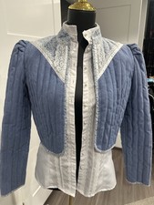 Vintage Gunne Sax Prairie Jacket And Blouse Set Lace Quilted Boho Victorian