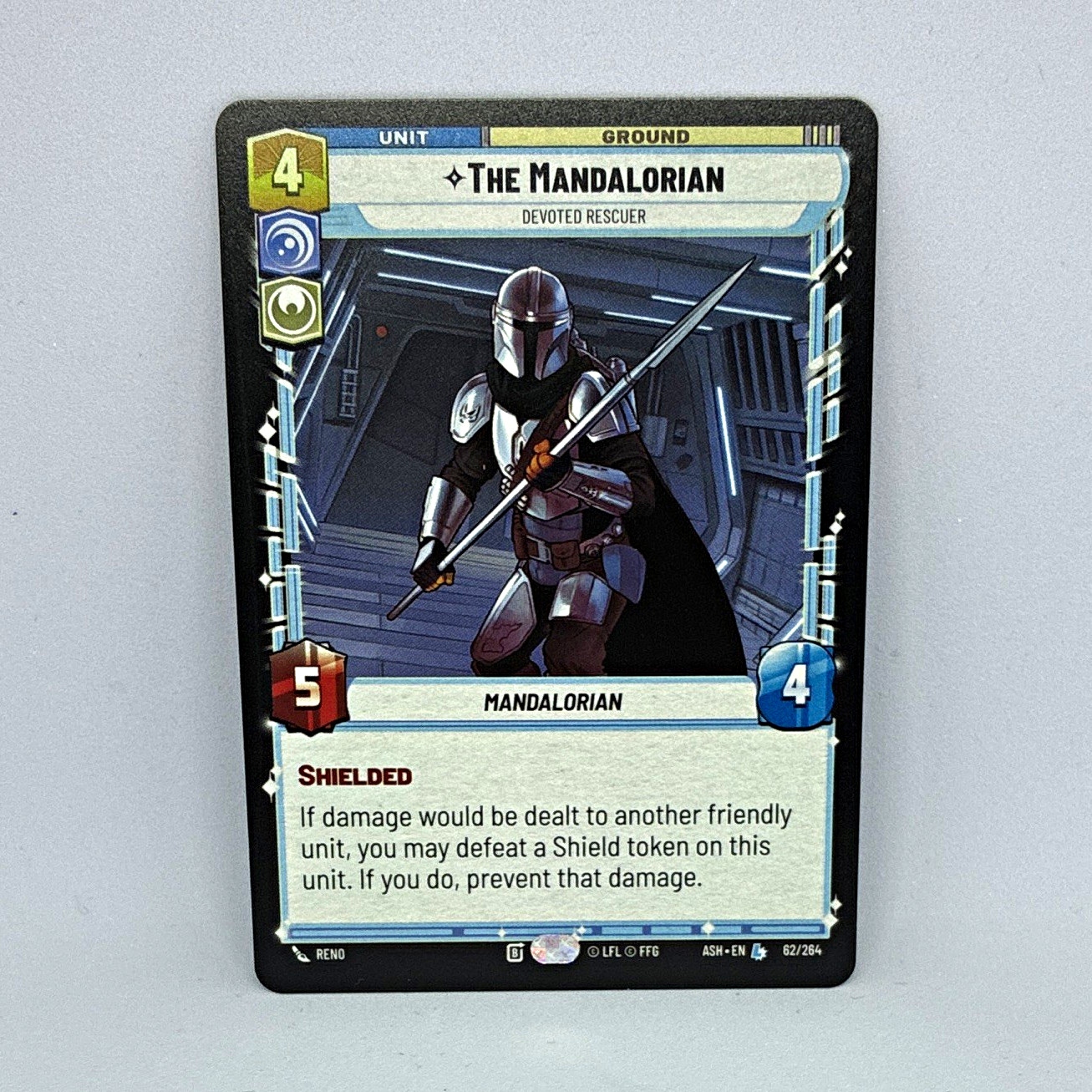 Fantasy Flight Games Star Wars Unlimited The Mandalorian Unit Shielded 62/264
