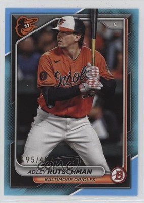 2024 Bowman Sky Blue Border 195/499 Adley Rutschman #77 11o2