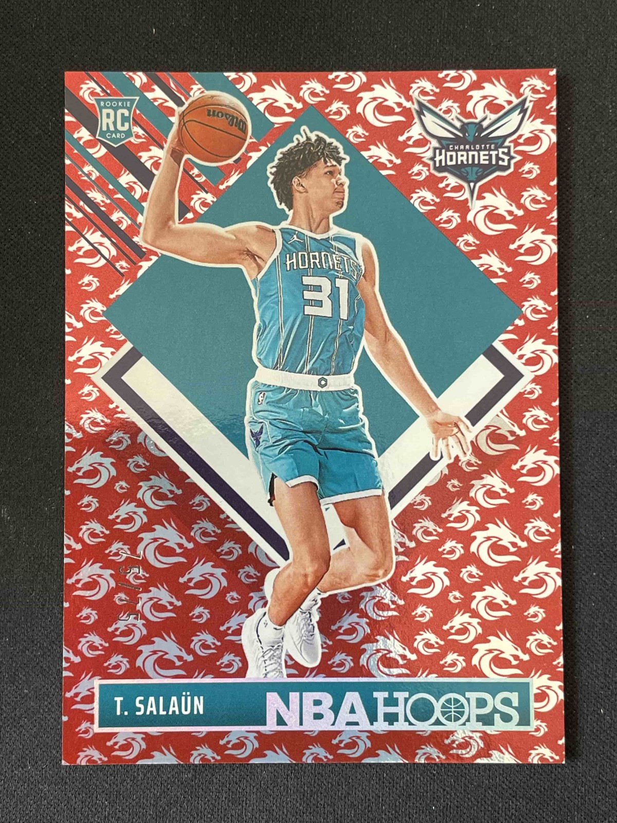 Tidjane Salaun 2024-25 Panini Hoops NBA Hoops RC Dragon Year 75/75 #292