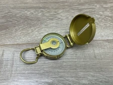 Vintage Metal Lensatic Compass Liquid Filled Made in Japan