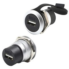 2 PCS USB 2.0 Panel Mount Coupler Pass Through Connector Female To Female