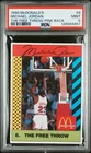 126855657 Michael Jordan 1990 McDonalds #8 The Free Throw Pink Back PSA 9