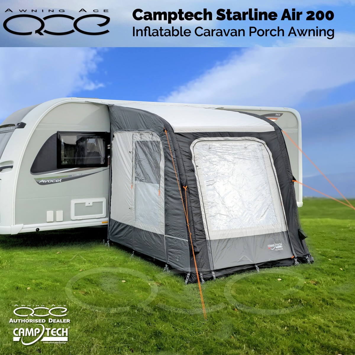 2026 Camptech Starline 200 Air Inflatable Caravan Porch Awning