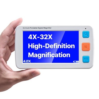 Portable Digital Magnifier, 5-inch HD Electronic Video Magnifier for Low Version