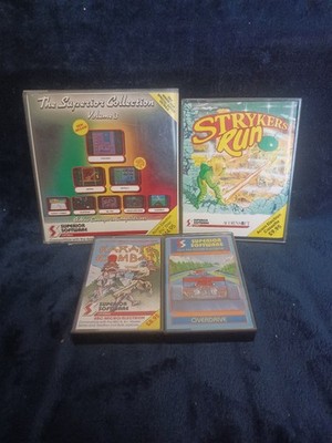 Superior Software Electron / BBC Cassette Game Bundle - Overdrive, Karate, Stryk