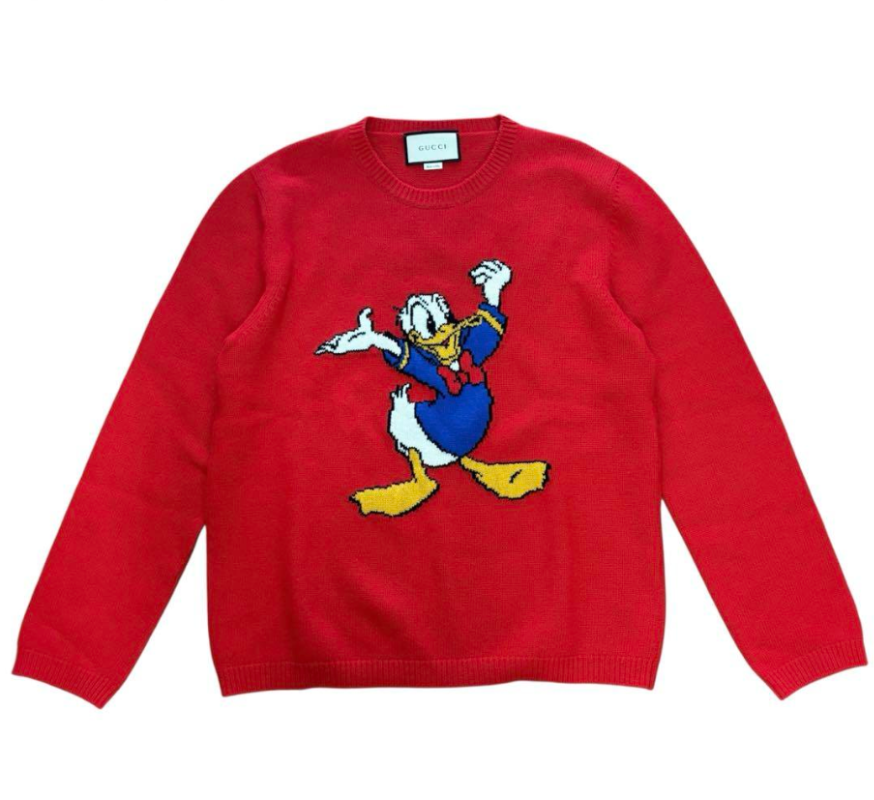 GUCCI Donald Duckドナルドダックトレーナー 赤 ディズニーコラボ 