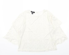 Wei&szlig;e Basic-Bluse Damen UK-Gr&ouml;&szlig;e 12