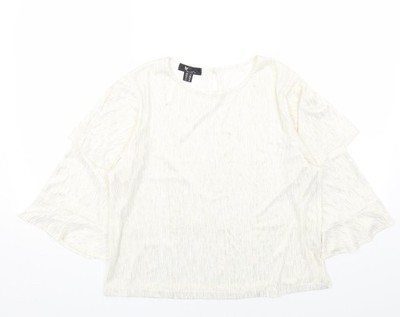 Weiße Basic-Bluse Damen UK-Größe 12