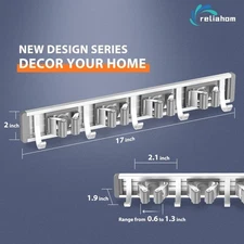 Reliahom Broom Holder Wall Mount Mop and Broom Hanger Wall Mounted