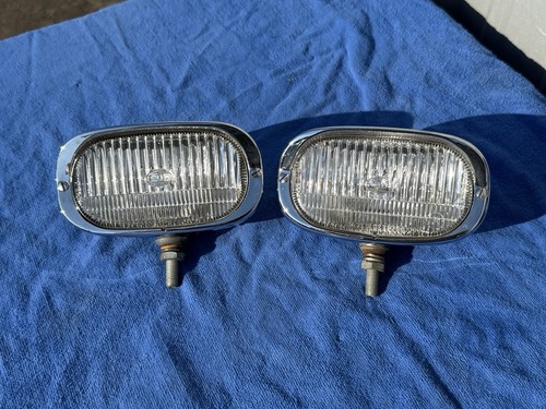 Vintage Hella 128 Chrome Foglights Mercedes 190sl 300sl Gullwing Porsche 356