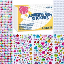 ALLFUN 1108pcs Gem Stickers Self Adhesive Rhinestone Jewel Sticker Crafts...