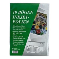 10 Inkjet-Folien A4 210X297 Mm Hochglanz Transparent Druckerfolien Overheadfolie