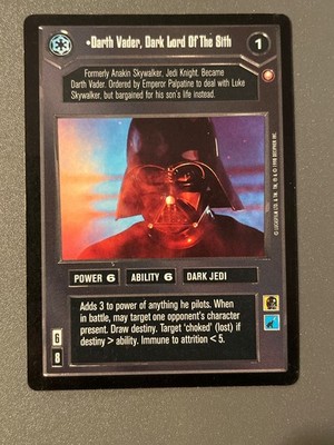 Star Wars CCG Darth Vader, Dark Lord Of The Sith Special Edition SWCCG LP