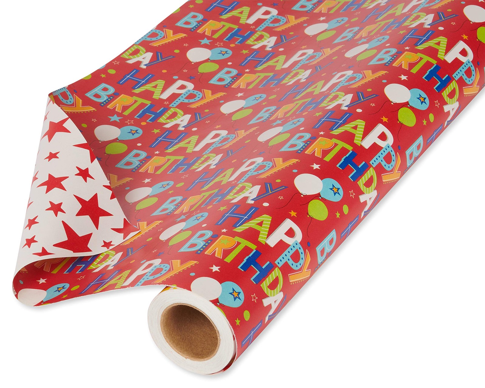Jumbo Roll 30"x70' Birthday Stars Lettering