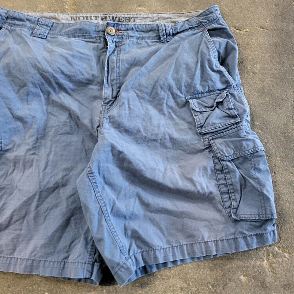 Northwest Territory Shorts Mens 42 Blue Chino Cargo Bermuda 10" Dad Outdoor Hike - Image 3 of 4