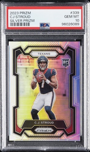 2023 PANINI PRIZM SILVER PRIZM #339 CJ STROUD PSA 10