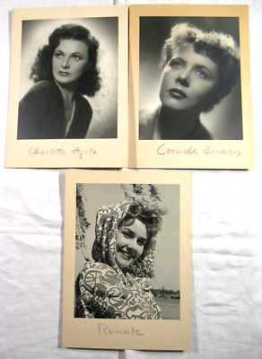 Charlotte Agotz  Renate - Borchers   - 3 x Portraitfoto - Star-Fotos Filmstar