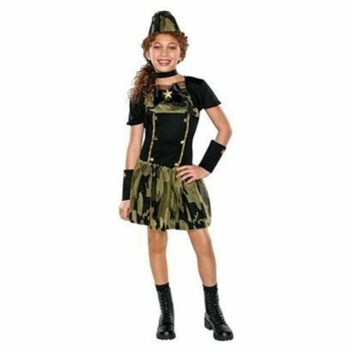 Girls Size Small 4-6 * ARMY SALUTE * 6-Piece Costume NWT Soldier - Picture 2 of 2