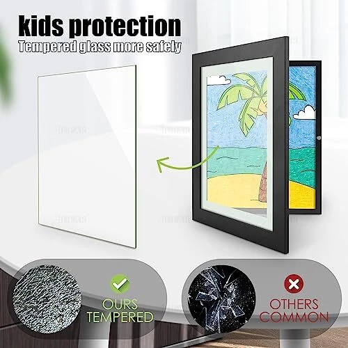 9x12 Niños Obra de Arte Marco Cambiable Dibujo Proyectos Soporte Apertura Frontal Foto 3 de 4