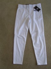 Boys Size YMD Under Armour White TAPERED Baseball Pants NWT