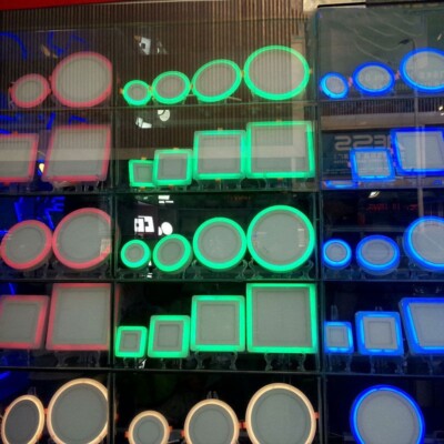 LED Decken Einbaustrahler Panel RGB und mit Drei Funktionen 2 Farben